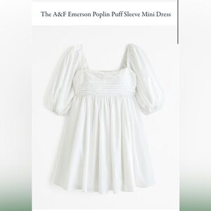 Abercrombie Emerson Poplin Puff Sleeve Mini Dress